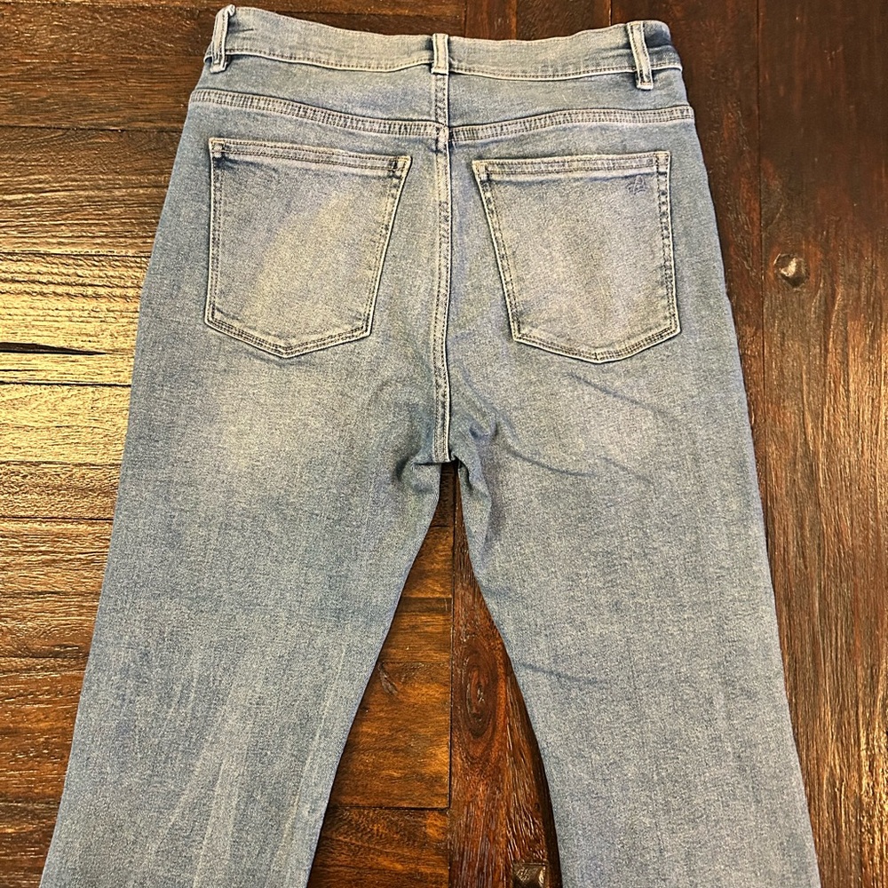 DL1961 DL Vintage Bridget Boot High Rise Instasculpt Crop Light Blue Ankle Jeans - Picture 3 of 11